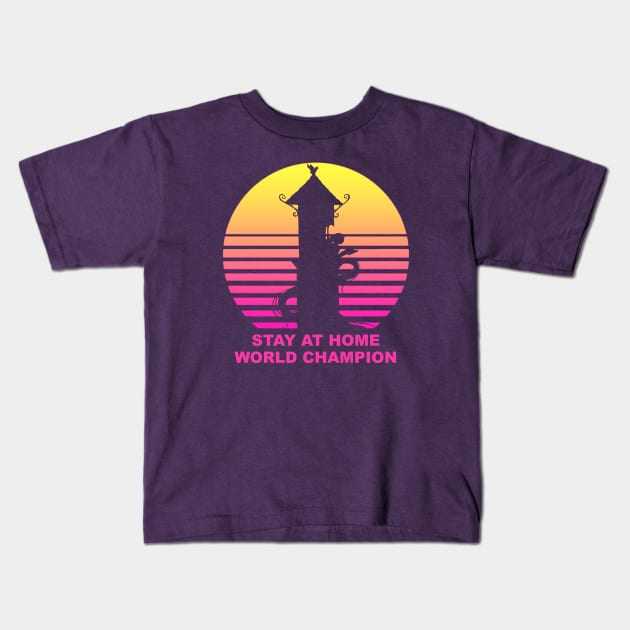 Rapunzel Stay At Home World Champion Kids T-Shirt by ThisIsFloriduhMan